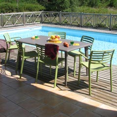 Salon resine 6 pl chocovert